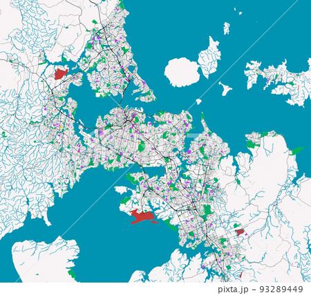 Vector editable city map ATLANTA - 93289449 