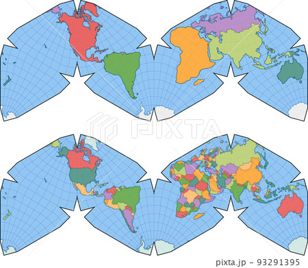 Political World Map Cahill-Keyes projection Political World Map Cahill-Keyes projection 93291395