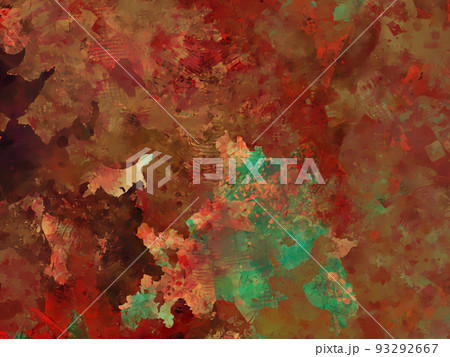 赤い幻想的な水彩テクスチャ背景 93292667