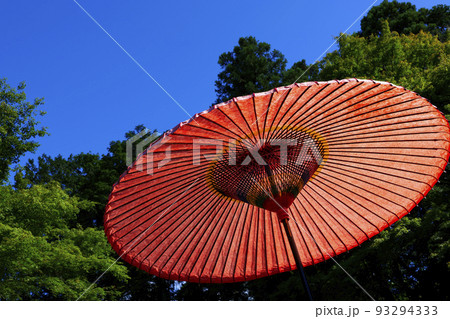 青空と野点傘 青空と野点傘 93294333