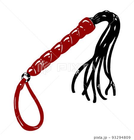 Pejcz - BDSM hand drawn flogger whip. Black and white... - Stock Illustration  [93294809] - PIXTA