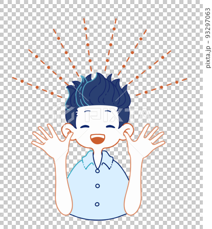 両手を上げて喜ぶ人のイラストのイラスト素材