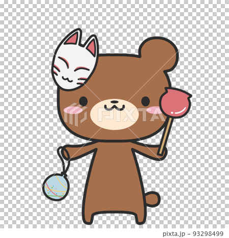 夏祭りなクマさんのイラスト素材 [93298499] - PIXTA