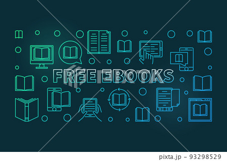 Free eBooks vector colorful linear illustration or banner Free eBooks vector colorful linear illustration or banner 93298529