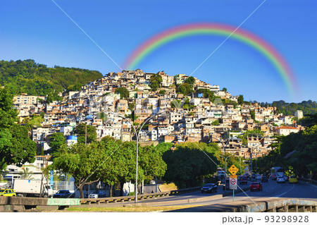 リオデジャネイロのファベーラ地区 93298928