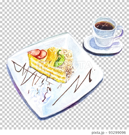 咖啡廳蛋糕插畫 咖啡廳蛋糕插畫 93299096