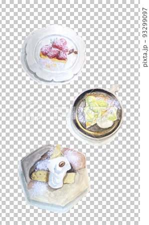 咖啡廳蛋糕插畫 咖啡廳蛋糕插畫 93299097