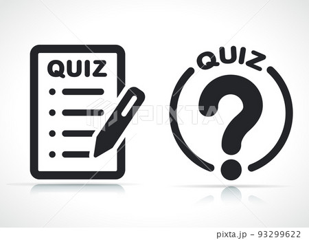 quiz icon black and white 93299622