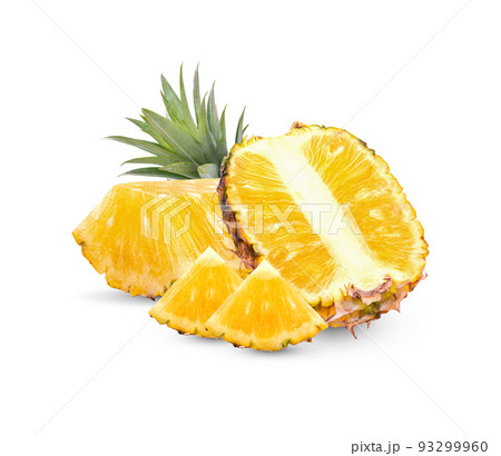 Fresh pineapple isolated on white background Fresh pineapple isolated on white background 93299960