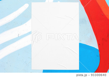 colorful urban wall texture with wrinkled glued poster template colorful urban wall texture with wrinkled glued poster template 93300640