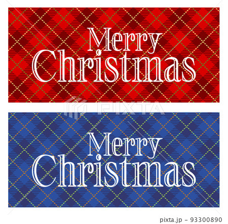クリスマス用イラストイメージ チェック柄 93300890