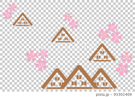 春の白川郷 93301409