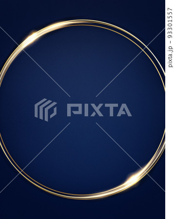 金色の装飾と濃紺の背景 93301557