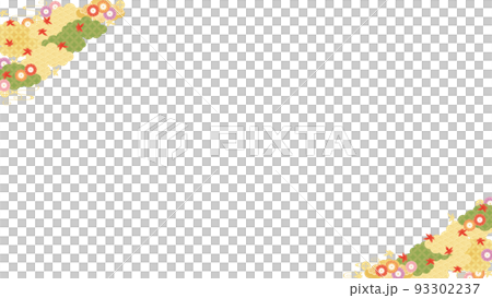 bg material-autumn Japanese style 4 矢量圖 93302237