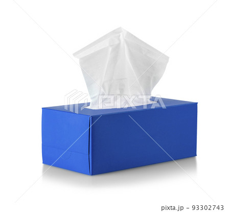 Blue Cleaning wipes isolated on white background 93302743