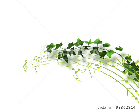 五線譜と植物 93302814