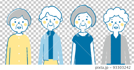 高齢の女性達 93303242