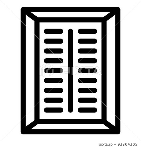 Wall ventilation cover icon, outline style 93304305