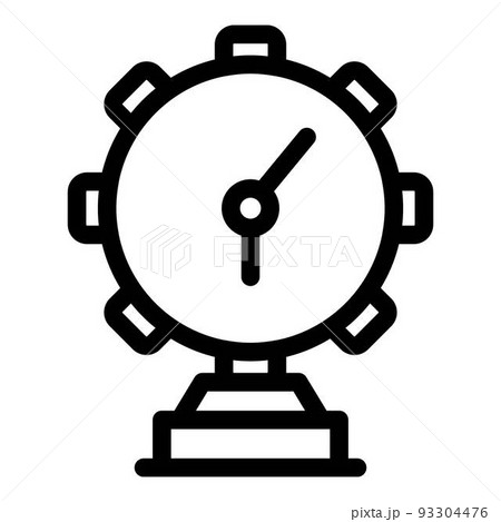 Air compressor gauge icon, outline style 93304476