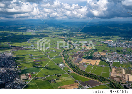 空撮　北海道　旭川市周辺（2022年8月） 93304617