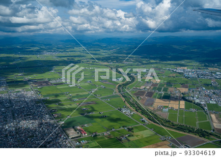 空撮　北海道　旭川市周辺（2022年8月） 93304619