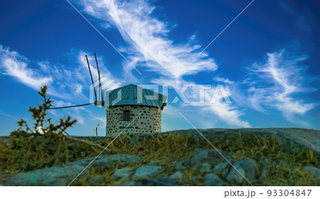 Symbol of the city of Bodrum (Turkey) ancient windmill on a hill Symbol of the city of Bodrum (Turkey) ancient windmill on a hill 93304847