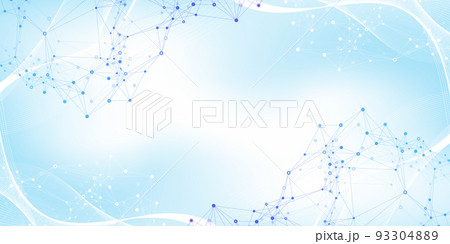 Big Genomic Data Visualization. DNA helix, DNA strand, DNA Test. CRISPR CAS9 - Genetic engineering. Molecule or atom, neurons. Abstract structure for Science or medical background, banner. Wave flow. Big Genomic Data Visualization. DNA helix, DNA strand, DNA Test. CRISPR CAS9 - Genetic engineering. Molecule or atom, neurons. Abstract structure for Science or medical background, banner. Wave flow. 93304889