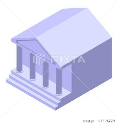 Court building icon, isometric style 93306774