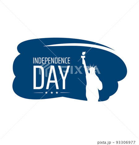 Independence day in the United States is July 4. Vector illustration with the image of the American flag, the statue of liberty and new York. American skyscraper. American public holidays 93306977