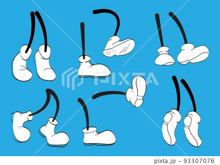 Vintage cartoon legs set vector. Cute animation - Stock Illustration  [93307076] - PIXTA