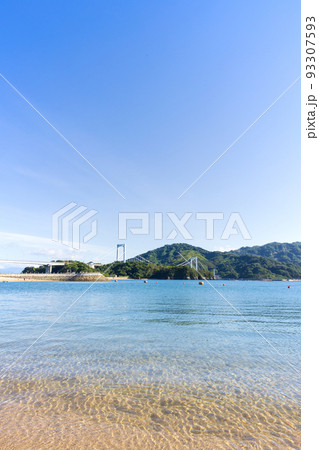 しまなみ海道、伯方島の海水浴場 93307593