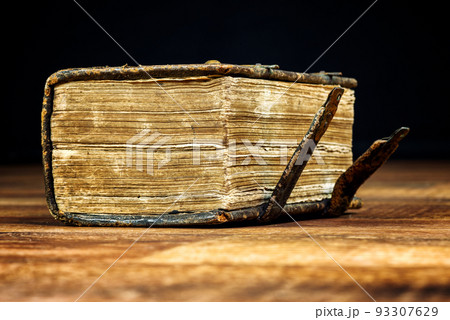 Old ancient leather book Old ancient leather book 93307629