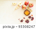 Rosh hashanah concept - honey, pomegranate and apples 93308247