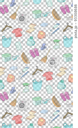 Vertical daily necessities pattern illustration 93308686