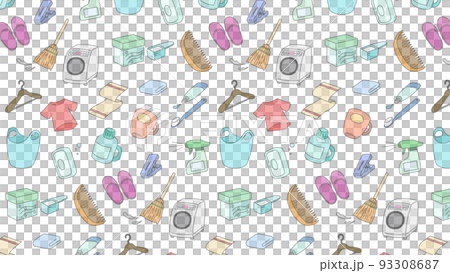 Horizontal daily necessities pattern illustration 93308687