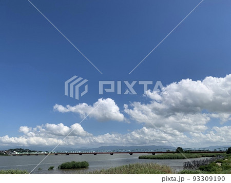 青空と松浜橋 青空と松浜橋 93309190