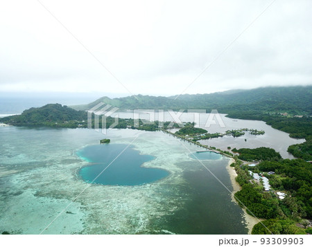 The blue hall in Kosrae, Federated States of Micronesia. The blue hall in Kosrae, Federated States of Micronesia. 93309903