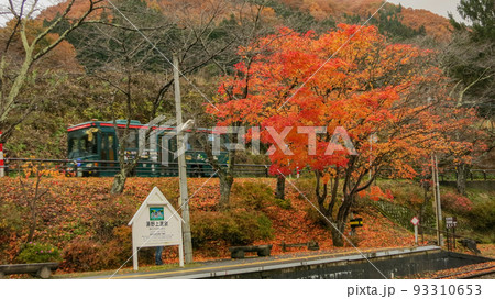 秋の野岩鉄道湯之上温泉駅の風景 秋の野岩鉄道湯之上温泉駅の風景 93310653