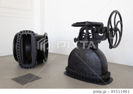 Vintage rare old water intake valves from hydro power plant 93311961