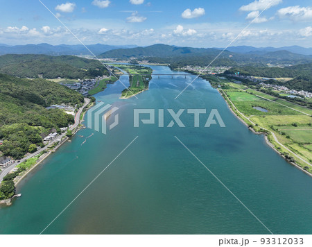 高知県四万十市　四万十川と四万十大橋 93312033