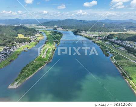 高知県四万十市　四万十川と四万十大橋 93312036