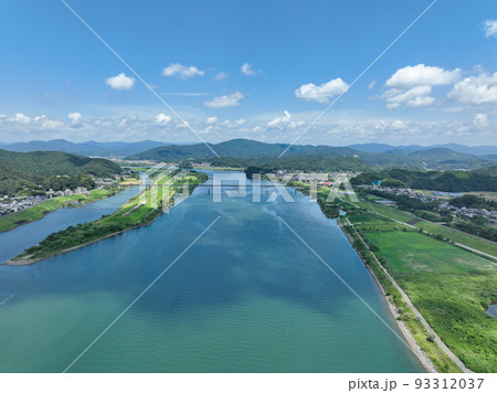 高知県四万十市　四万十川と四万十大橋 93312037
