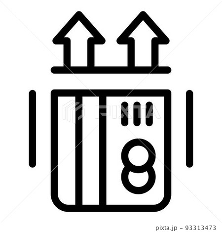 Insert credit card icon, outline style 93313473