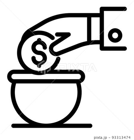 Save money icon, outline style 93313474