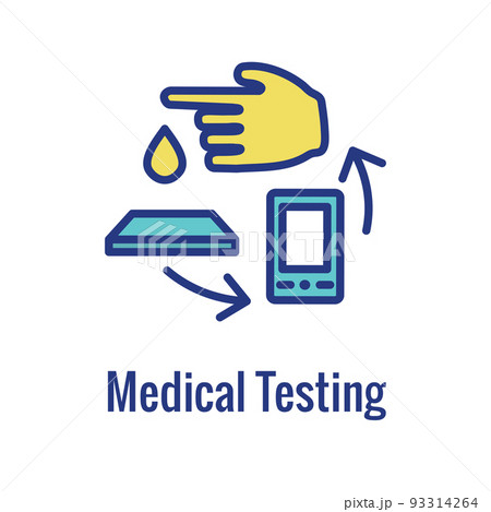 Digital Health Icon w Wearable Technology or Mobile / Tablet image 93314264