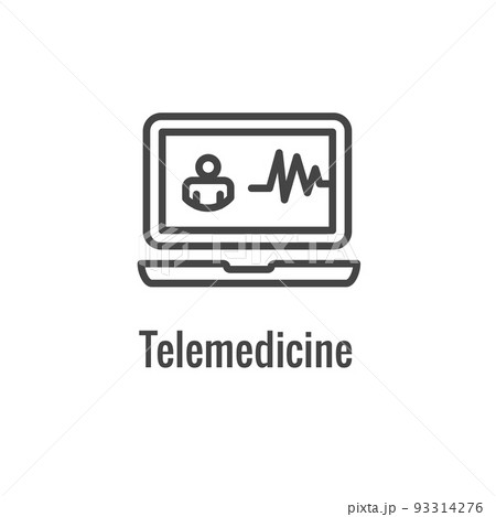 Digital Health Icon w Wearable Technology or Mobile / Tablet image 93314276