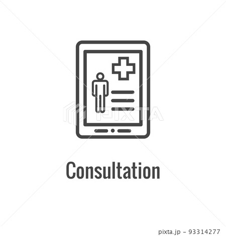 Digital Health Icon w Wearable Technology or Mobile / Tablet image 93314277