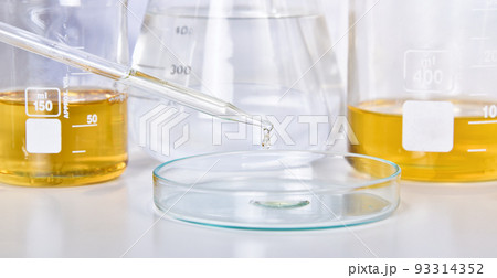Oil dropping, Laboratory and science experiments, Formulating the chemical for medical research 93314352