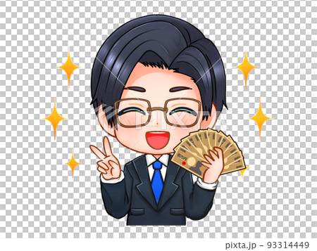 一個用鈔票做一塊的工薪族的赤壁角色素材 一個用鈔票做一塊的工薪族的赤壁角色素材 93314449