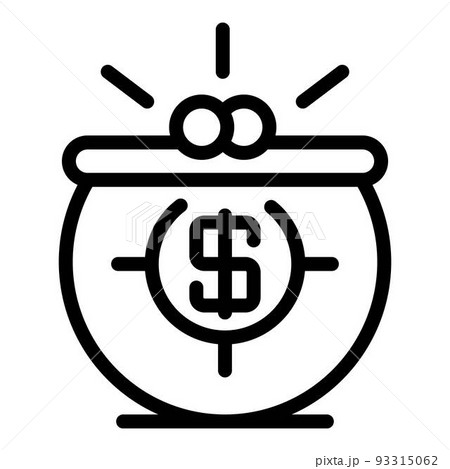 Dollar wallet icon, outline style Dollar wallet icon, outline style 93315062